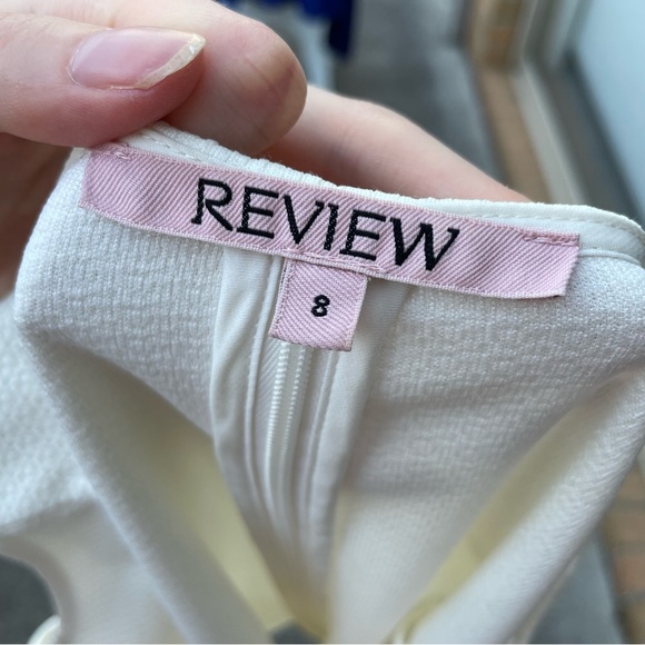 REVIEW White Peplum Top Size 8 Casual Work Office Corporate - Picture 7 of 7